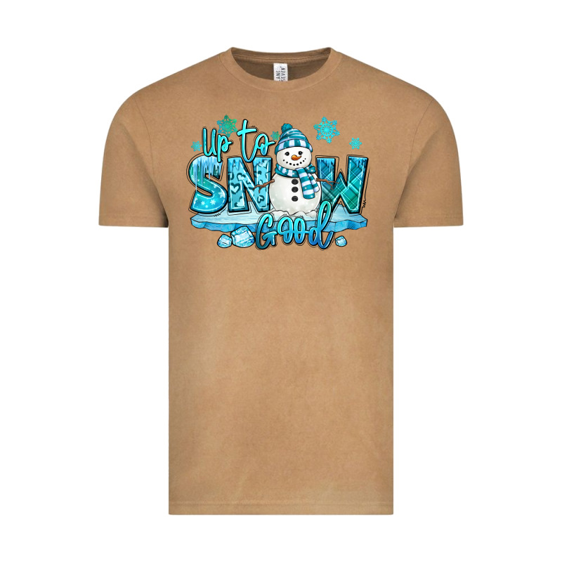 Up To Snow Good Winter Snowman Vintage Tee by MaliasSmallBusiness | Teevron