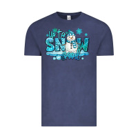 Vintage Denim up to snow good winter snowman Vintage Tee - MaliasSmallBusiness