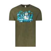 Vintage Olive up to snow good winter snowman Vintage Tee - MaliasSmallBusiness