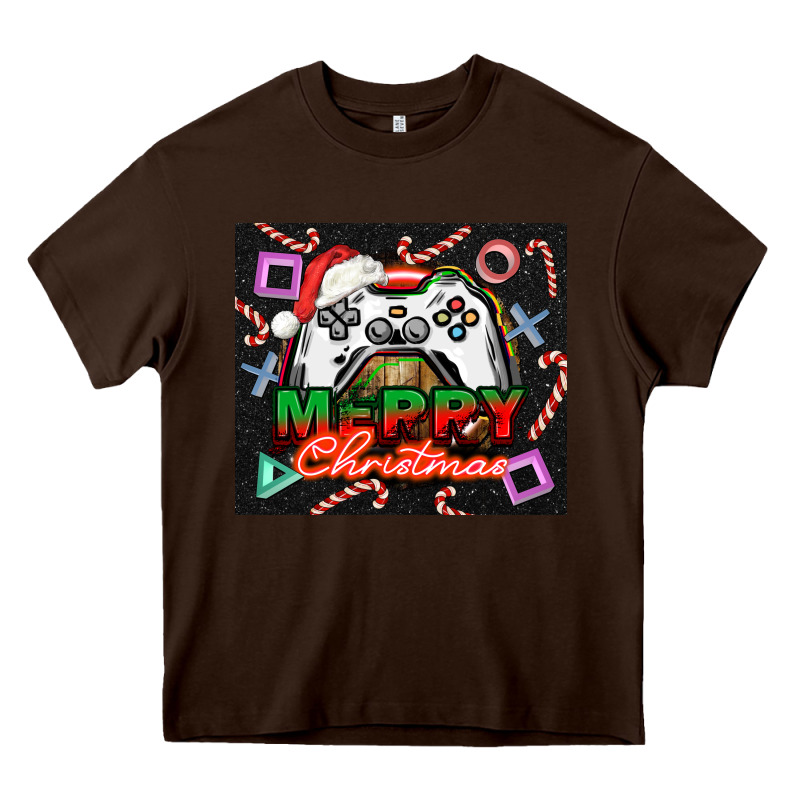 Gamer Merry Christmas Heavy Core Tee by NancyCooperArtShop | Teevron