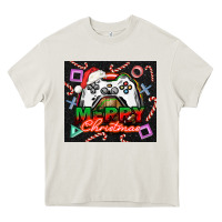 Cream gamer merry christmas Heavy Core Tee - NancyCooperArtShop