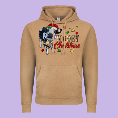 Mooey Christmas Vintage Hoodie Designed By Ranaportraitstore
