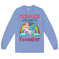 Colony Blue unicorns are born in november Long Sleeve Tee - Jasminsmagicworld