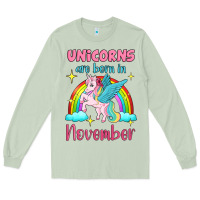 Matcha unicorns are born in november Long Sleeve Tee - Jasminsmagicworld