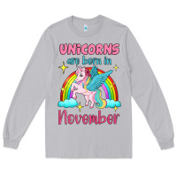 Moon Dust unicorns are born in november Long Sleeve Tee - Jasminsmagicworld