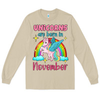 Mushroom unicorns are born in november Long Sleeve Tee - Jasminsmagicworld