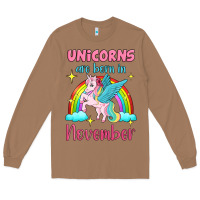 Toasted Coconut unicorns are born in november Long Sleeve Tee - Jasminsmagicworld