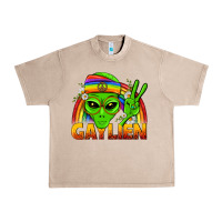 French Oak Gaylien LGBTQ Pride Urban Heavy Tee - BundleAndBundleShop
