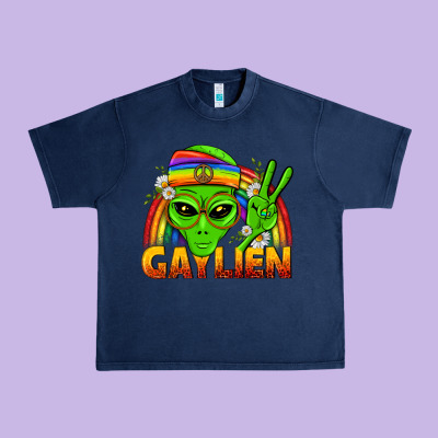 Gaylien Lgbtq Pride Urban Heavy Tee Designed By Bundleandbundleshop