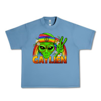 Pebble Blue Gaylien LGBTQ Pride Urban Heavy Tee - BundleAndBundleShop