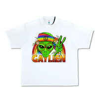 White Gaylien LGBTQ Pride Urban Heavy Tee - BundleAndBundleShop