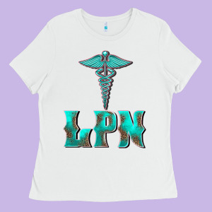 Licensed Practical Nurse Medical Symbol Ladies Tee Designed By Barkaloodesign