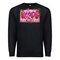 Black Hope Breast Cancer Premium Sweatshirt - FaDigitalArtStudio