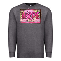 Charcoal Heather Hope Breast Cancer Premium Sweatshirt - FaDigitalArtStudio