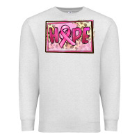 Oatmeal Heather Hope Breast Cancer Premium Sweatshirt - FaDigitalArtStudio