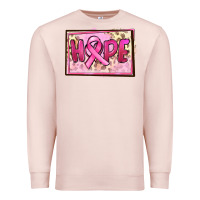 Pale Pink Hope Breast Cancer Premium Sweatshirt - FaDigitalArtStudio
