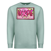 Seafoam Hope Breast Cancer Premium Sweatshirt - FaDigitalArtStudio