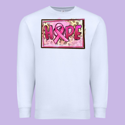 Hope Breast Cancer Premium Sweatshirt Designed By Fadigitalartstudio