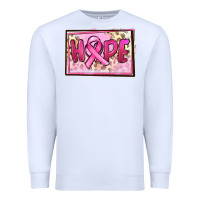White Hope Breast Cancer Premium Sweatshirt - FaDigitalArtStudio