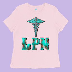 Licensed Practical Nurse Medical Symbol Ladies Tee Designed By Barkaloodesign