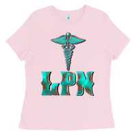 Bubblegum Pink licensed practical nurse medical symbol Ladies Tee - BarkalooDesign