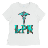 White licensed practical nurse medical symbol Ladies Tee - BarkalooDesign