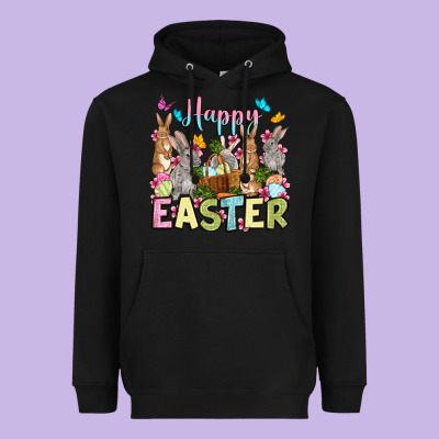 Happy Easter Bunnys Heavyweight Hoodie Designed By Oliviacreatesart