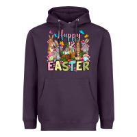 Plum Happy Easter bunnys Heavyweight Hoodie - OliviaCreatesArt