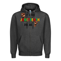 Charcoal Heather its the juneteenth for me Zipper Hoodie - CowGirlArtShop