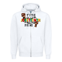 White its the juneteenth for me Zipper Hoodie - CowGirlArtShop