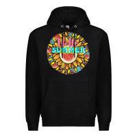 Black hello summer Premium Hoodie - JahusDesignShop