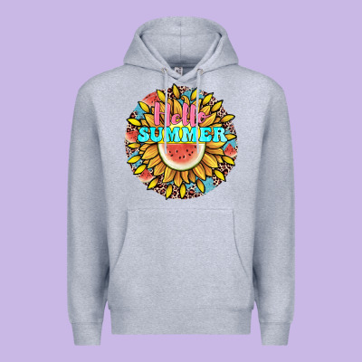 Hello Summer Premium Hoodie Designed By Jahusdesignshop
