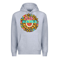 Heather Grey hello summer Premium Hoodie - JahusDesignShop