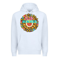 White hello summer Premium Hoodie - JahusDesignShop