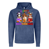 Vintage Denim happy hallothanksmas Vintage Hoodie - MaliasSmallBusiness