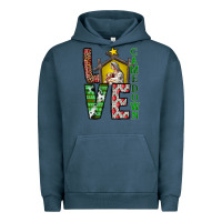 Pigment Midnight Navy Love Come Down Urban Hoodie - CowhideDigitalArt