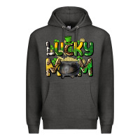 Charcoal Heather lucky mom St. Patrick's Premium Hoodie - HowdyJamesFarm