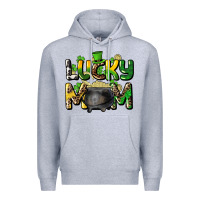 Heather Grey lucky mom St. Patrick's Premium Hoodie - HowdyJamesFarm