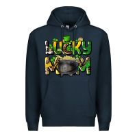 Navy lucky mom St. Patrick's Premium Hoodie - HowdyJamesFarm