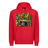 Red lucky mom St. Patrick's Premium Hoodie - HowdyJamesFarm