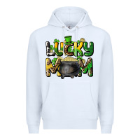 White lucky mom St. Patrick's Premium Hoodie - HowdyJamesFarm