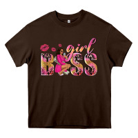 Chocolate Brown girl boss afro black woman Heavy Core Tee - NancyCooperArtShop