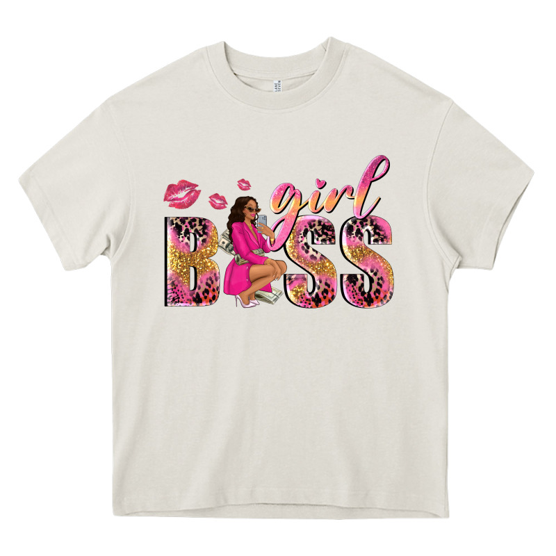 Girl Boss Afro Black Woman Heavy Core Tee by NancyCooperArtShop | Teevron