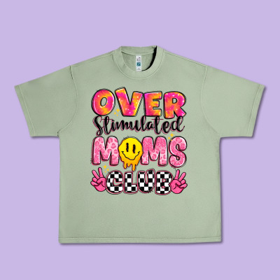 Over Stimulated Moms Club Urban Heavy Tee Designed By Jahusdesignshop