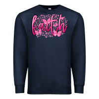 Navy Faith Breast Cancer Premium Sweatshirt - FaDigitalArtStudio