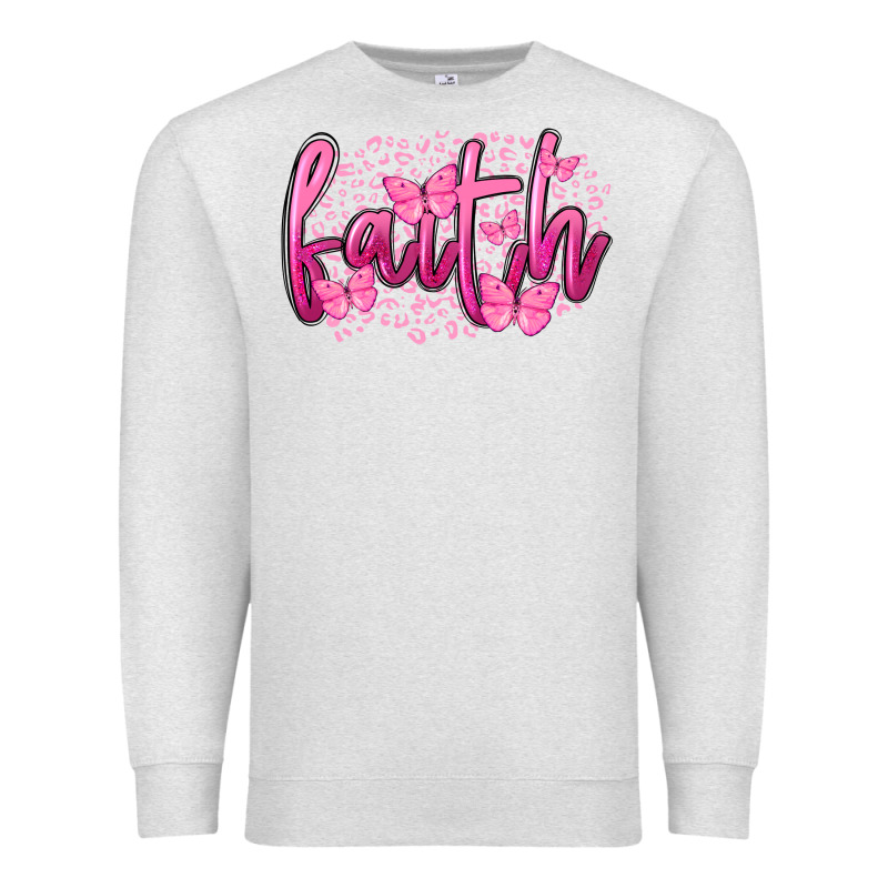 Faith Breast Cancer Premium Sweatshirt by FaDigitalArtStudio | Teevron
