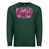 Sports Green Faith Breast Cancer Premium Sweatshirt - FaDigitalArtStudio