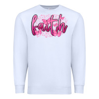 White Faith Breast Cancer Premium Sweatshirt - FaDigitalArtStudio