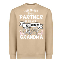 Mushroom I Asked God For a Partner In Crime He Sent Me My Crazy Grandma Heavyweight Sweatshirt - Bettercallsaul