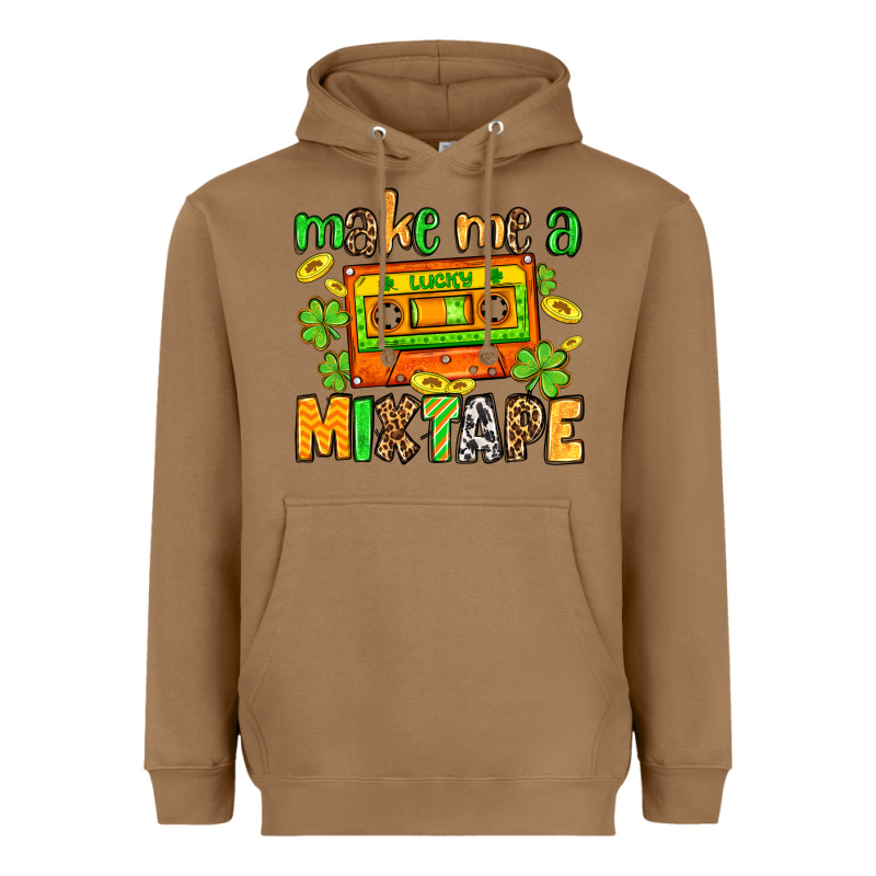 Make Me A Mixtape St. Patrick's Day Heavyweight Hoodie by OliviaCreatesArt | Teevron